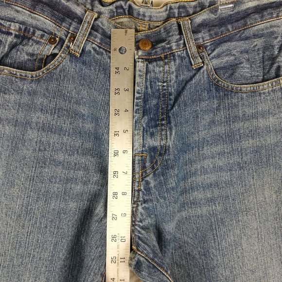 Vintage Abercrombie & Fitch Womens Jeans Flare Button Fly Blue Denim 12 - Picture 8 of 14